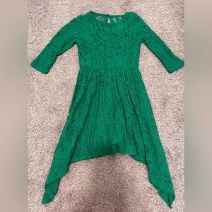GB girls green lace dress size medium Easter church party